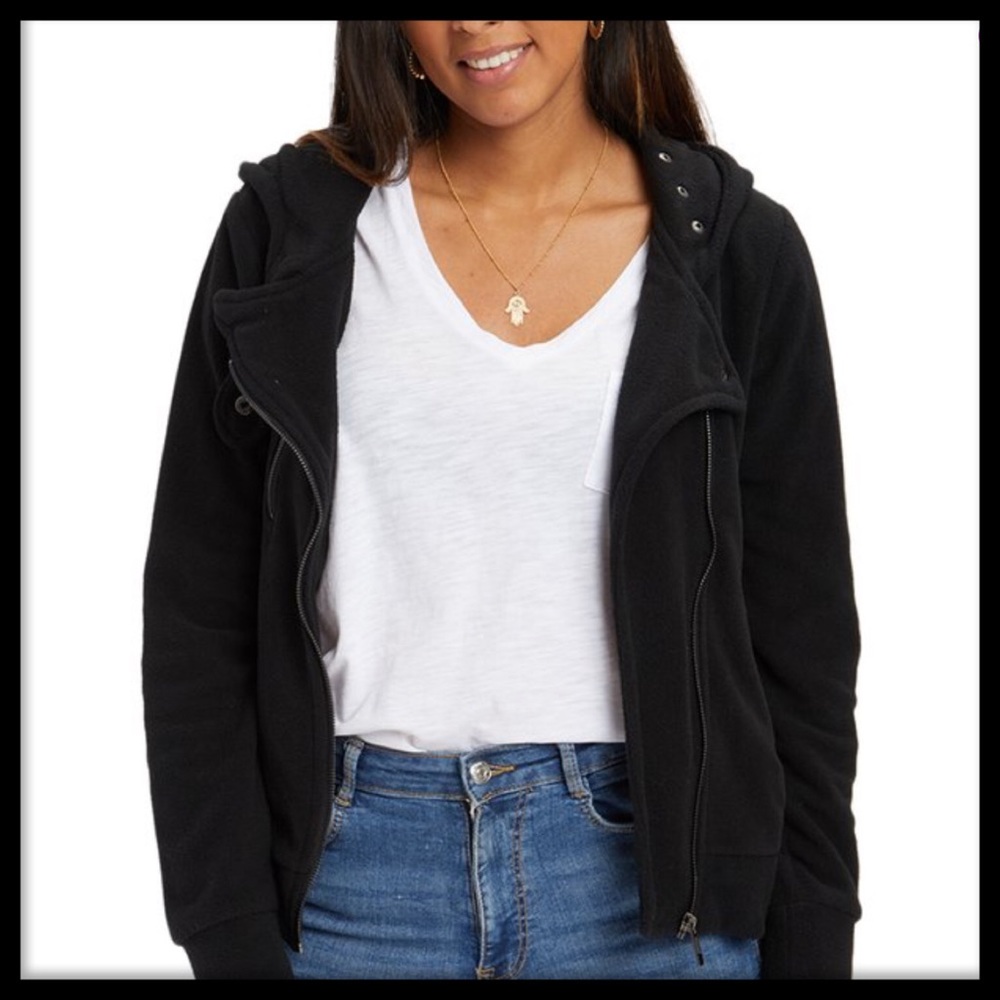 Doublju Fillted Fleece Moto Jacket NWT - Picture 4 of 6